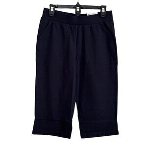 Croft & Barrow Navy Blue Skimmer Shorts S Mid Rise Straight Through Hip & Thigh